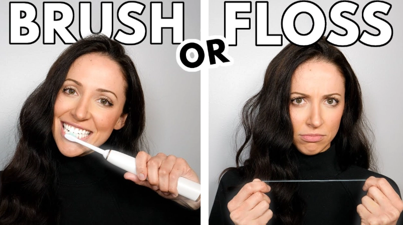 flossing before brushing flossing before brushing
